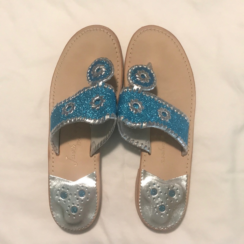 Exclusive Jack Rogers Turquoise Glitter Sandal